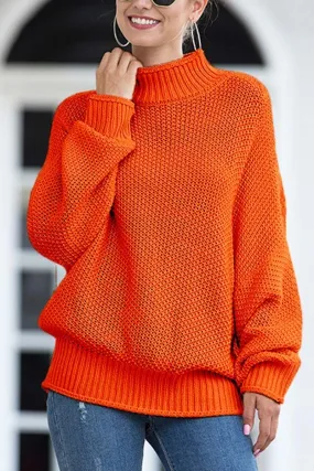 Breathable Bat Sleeve Knit Sweater