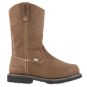 Groundbreaker Composite-Toe 11 Inch Int Met Guard Pull-On Work Boot Brown