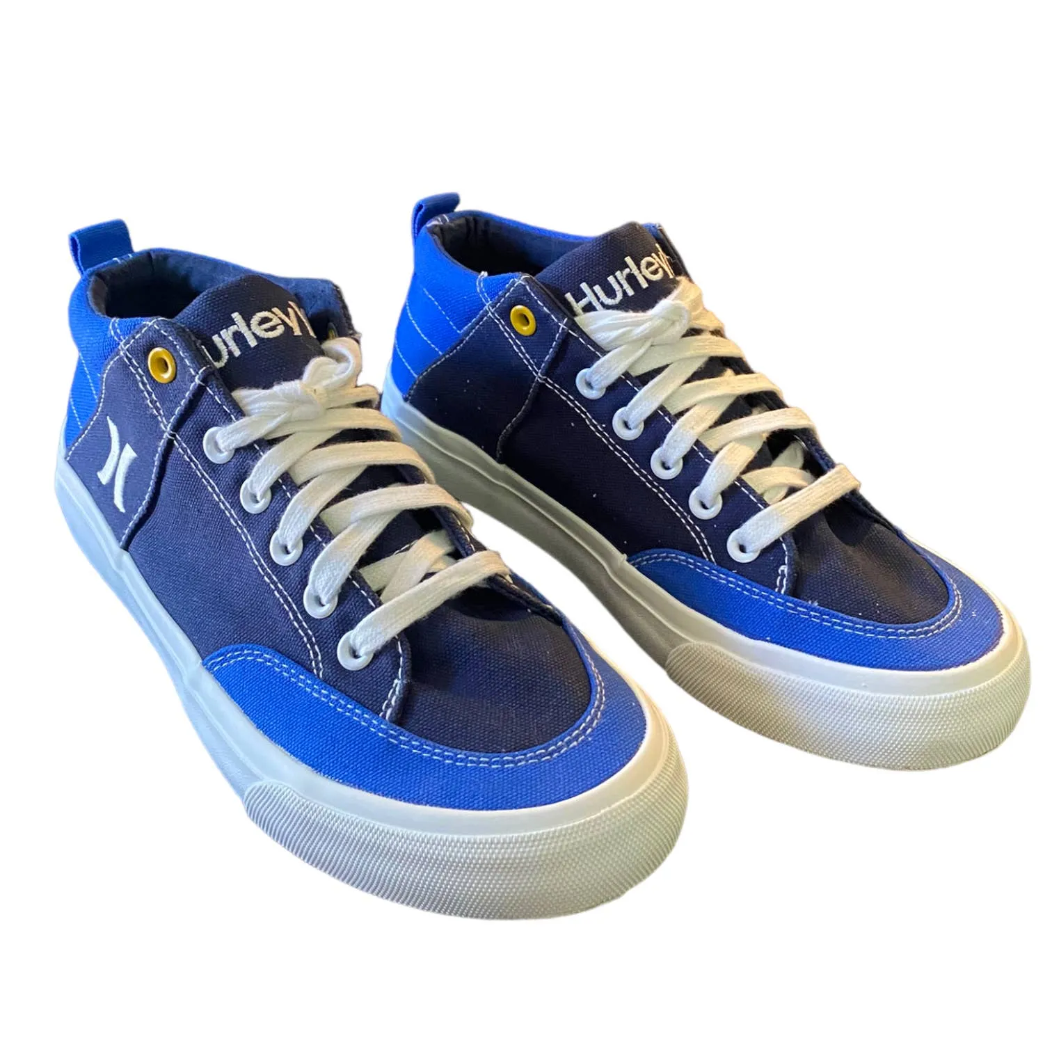 Hurley Roddy Skateboard 2 Tone Blue Mid Top Sneakers Size 5