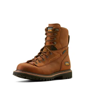 Longview Shock Shield 8 inch Soft-Toe Waterproof Boot Copper Brown