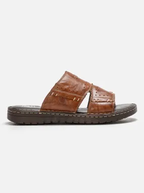 Men's Tan Casual Slip On Sandal (ID4067)