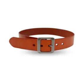 Rosedale | Women's Tan Genuine Leather Belt with Square Silver Buckle